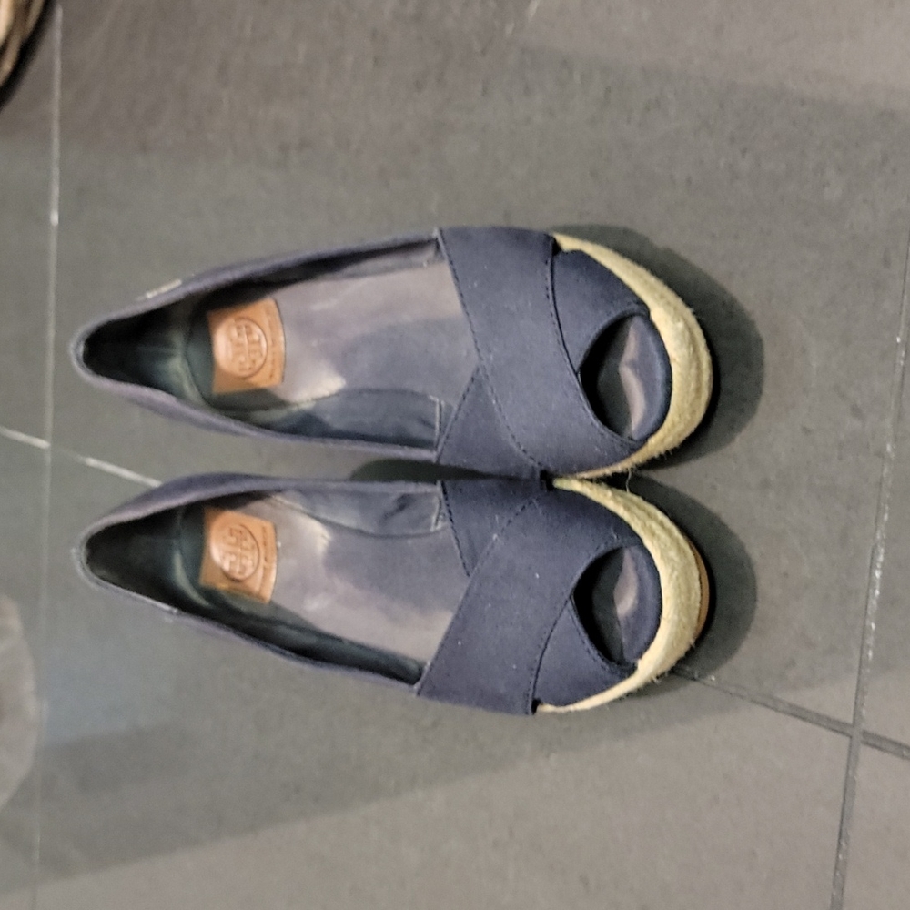 Tory Burch Navy Espadrille 8